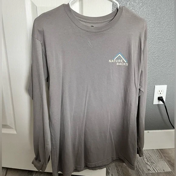 Nature Backs Grey Long Sleeve T Shirt Size M - Picture 4 of 5